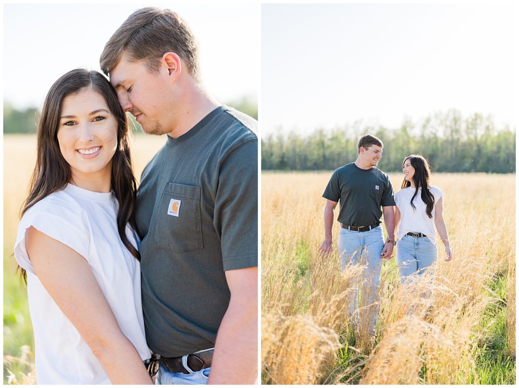 engagement session in field
