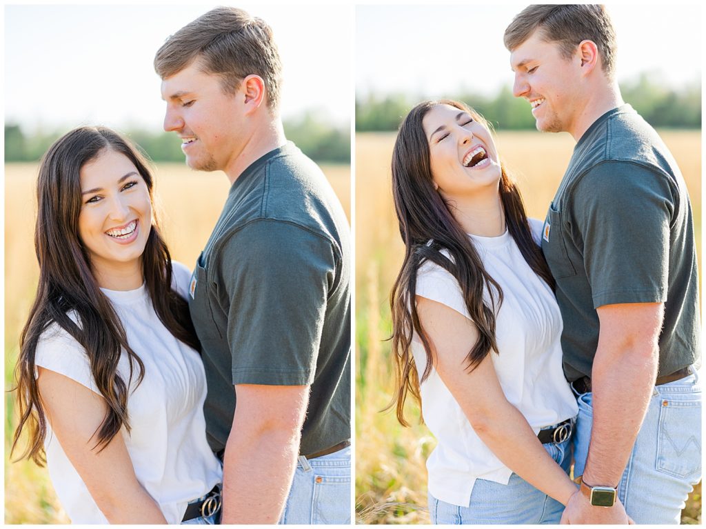 engagement session in field