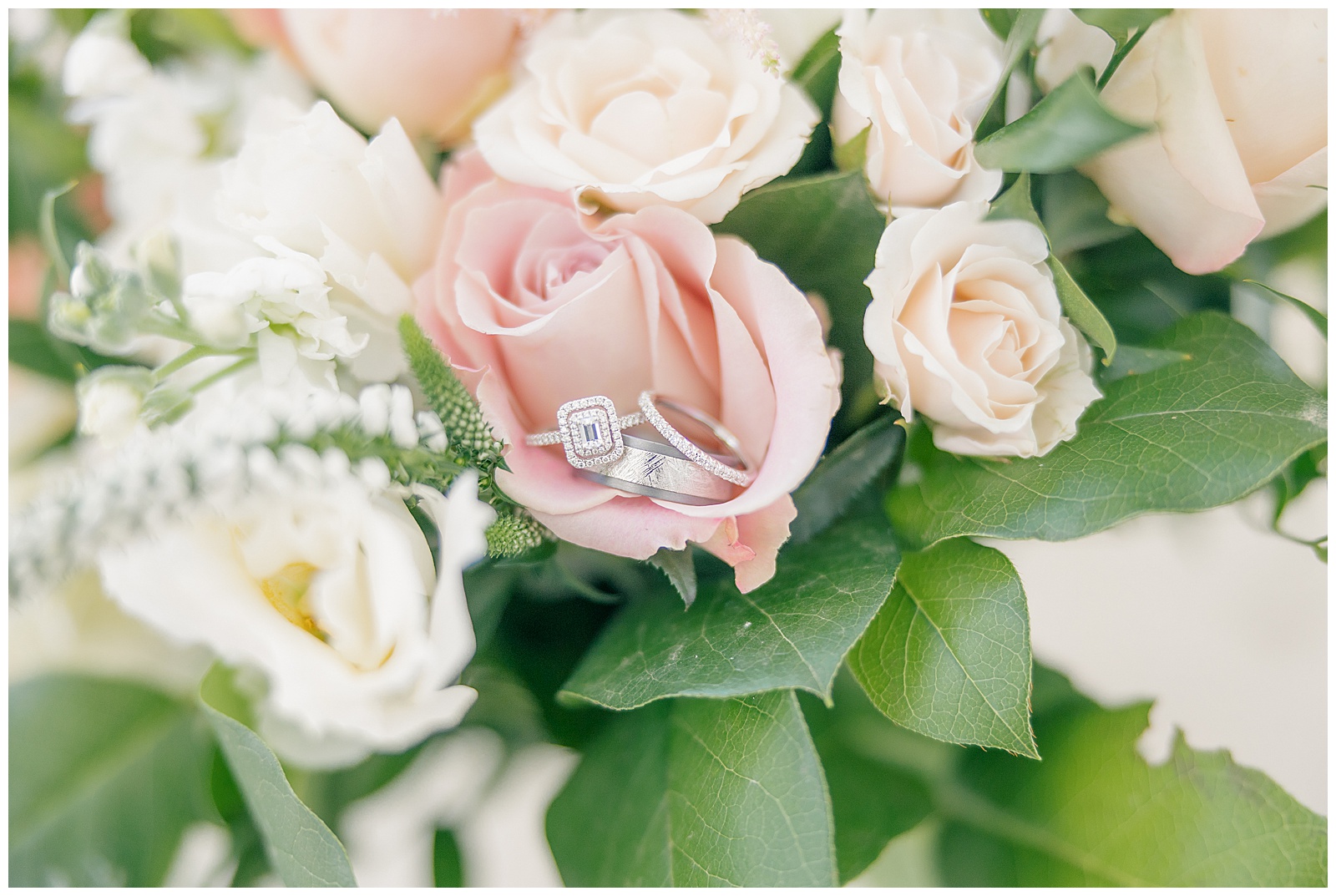 flower boquet and ring shots